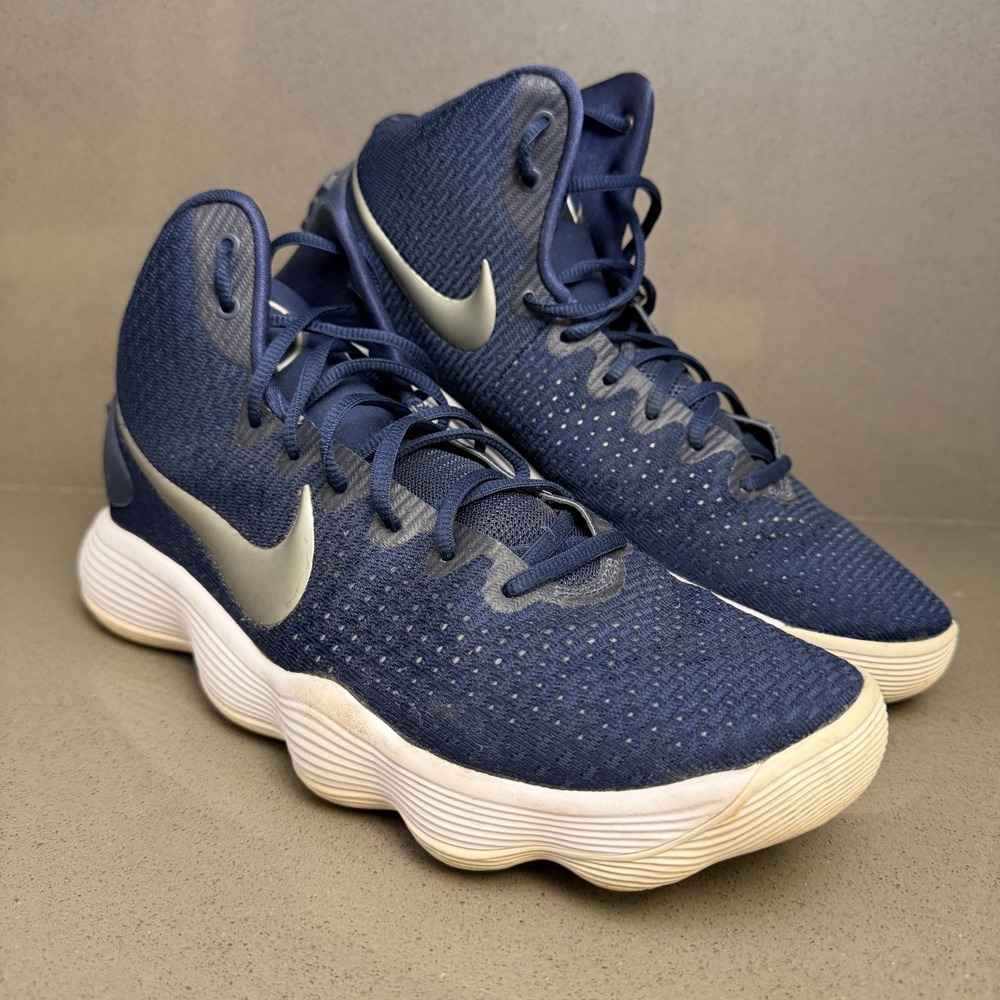 Nike Hyperdunk 2017 TB Mens 11.5 Navy Blue Silver Basketball Shoes 942571-401
